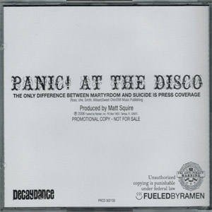 Disco The Only Difference Between Martyrdom And Suicide Is Press Coverage de Panic! At The Disco